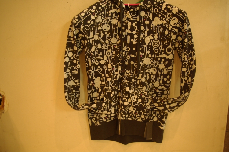 Hurley black and gray ladies hooded jacket
